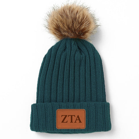Zeta Tau Alpha Pom Pom Beanie Hat