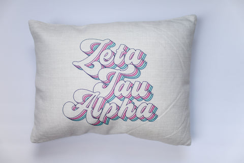 Zeta Tau Alpha Retro Throw Pillow
