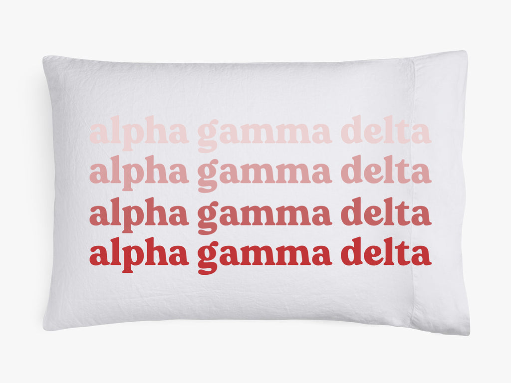 Alpha Gamma Delta Cotton Pillowcase