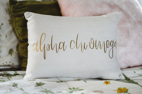Alpha Chi Omega Throw Pillow