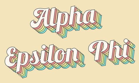 Alpha Epsilon Phi Retro Flag