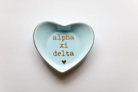 Alpha Xi Delta Ceramic Ring Dish