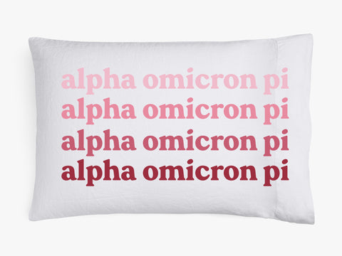 Alpha Omicron Pi Cotton Pillowcase