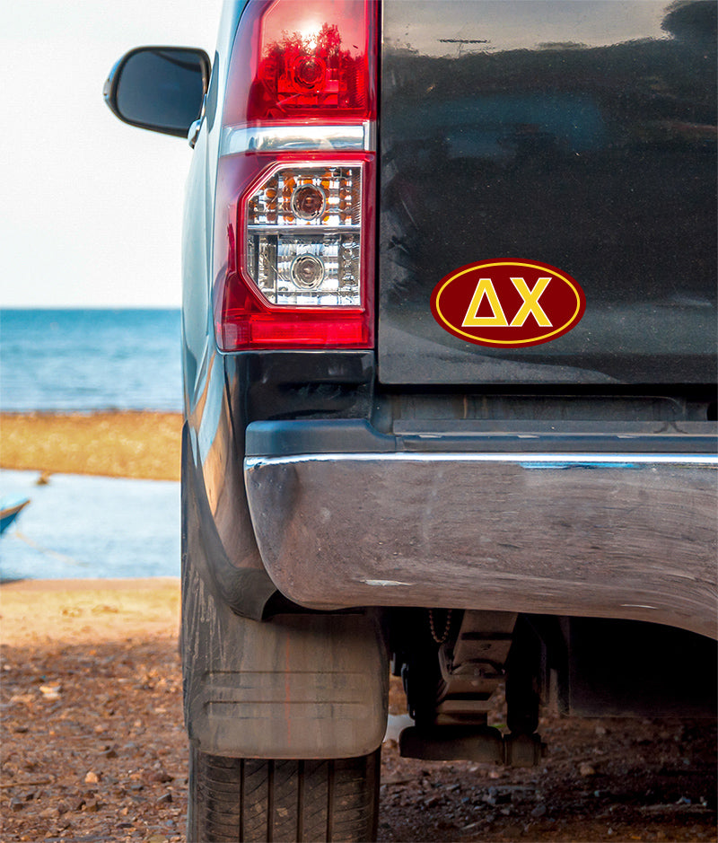 Delta Chi Oval Fraternity Car Magnet Set of 2