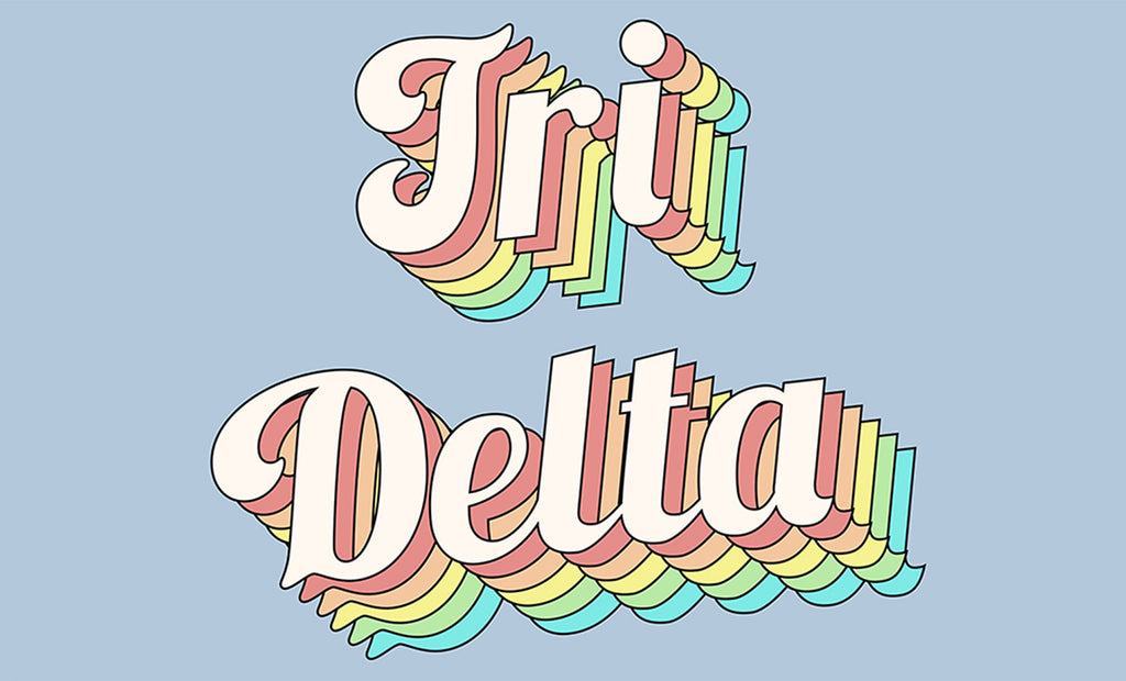 Delta Delta Delta Retro Flag
