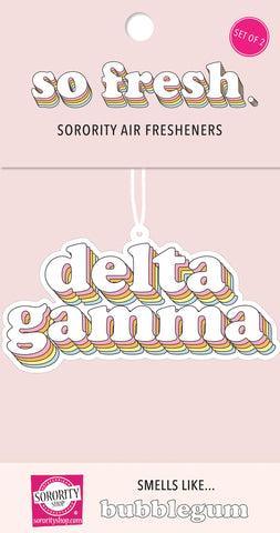 Delta Gamma - Retro Air Freshener - Bubblegum Scented