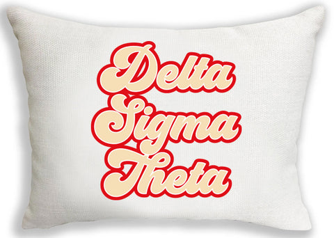 Delta Sigma Theta Retro Throw Pillow