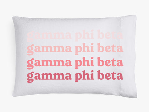 Gamma Phi Beta Cotton Pillowcase
