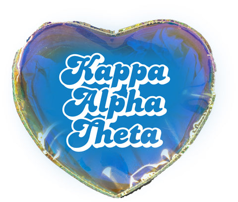 Kappa Alpha Theta Heart Shaped Makeup Bag