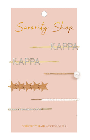 Kappa Kappa Gamma Sorority Hair Clips