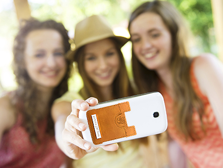 Leather Style Koala Pouch Adhesive Mobile Wallet 