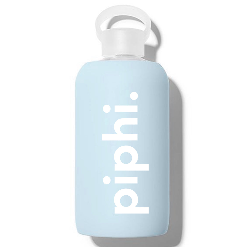 Pi Beta Phi Glass Water Bottle with Silicone Sleeve