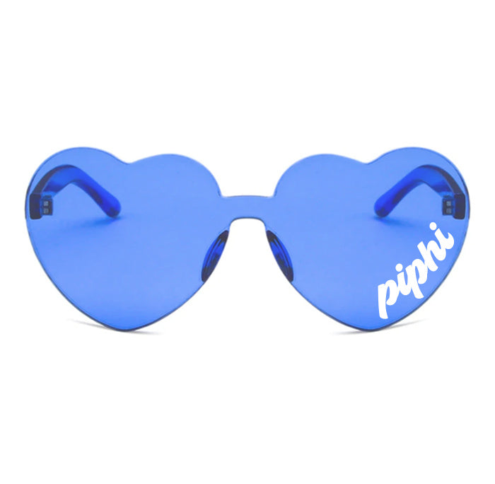 Pi Beta Phi Sunglasses — Heart Shaped Sunglasses Printed With PBP Logo