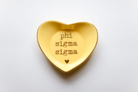 Phi Sigma Sigma Ceramic Ring Dish