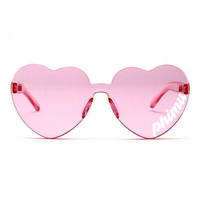 Phi Mu Sunglasses — Heart Shaped Sunglasses Printed With PM Logo