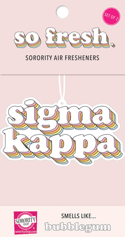 Sigma Kappa - Retro Air Freshener - Bubblegum Scented