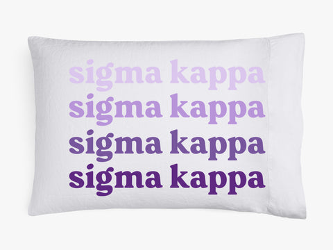 Sigma Kappa Cotton Pillowcase
