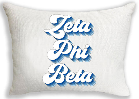 Zeta Phi Beta Retro Throw Pillow