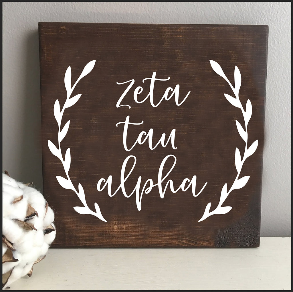 Zeta Tau Alpha Wooden Wall Art